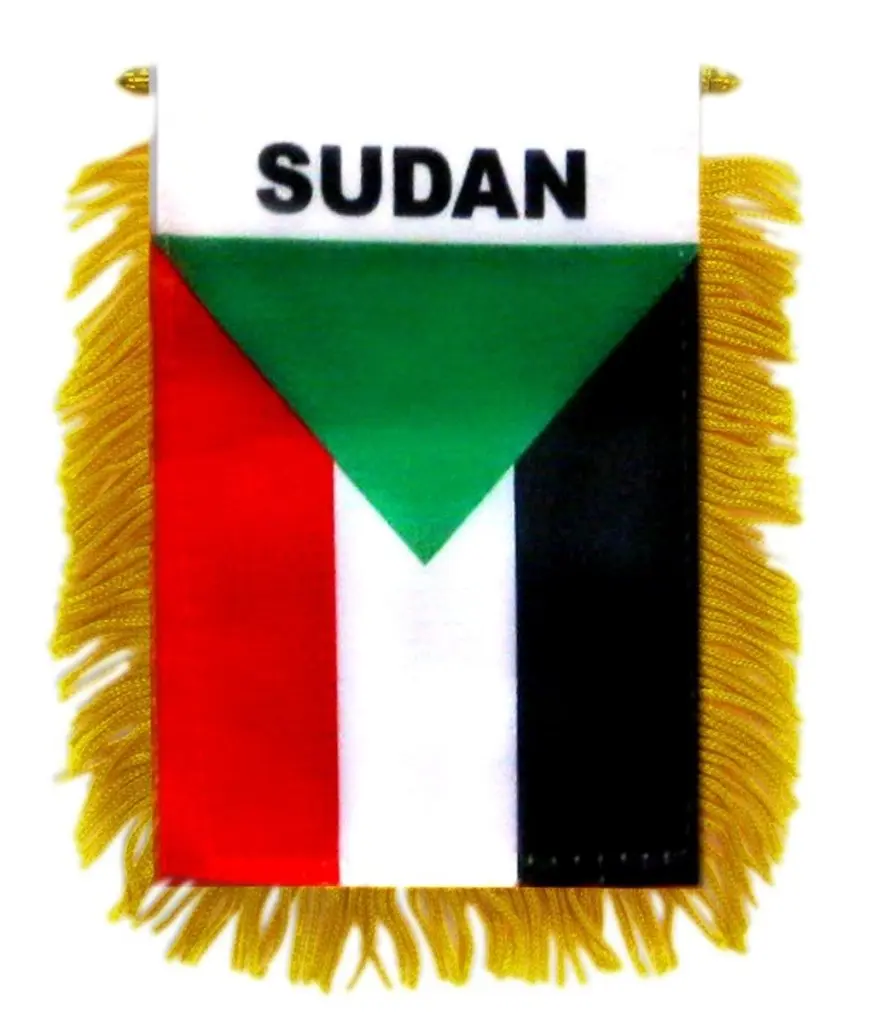 Double-Sided Sudan Mini Decoration Banner with Glass Hanger, Gender Neutral Festive Backdrops & Banners, Plastic Party Supply for Glass Window Hanging Home Decor