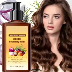 3.99oz/4.oz 3in 1 Shampoo with Rosemary, Batana, Onion, for Damaged Hair Scalp, Nourishes And Shines Hair, Cleanses Loose Scalp Debris, Strengthen Hair, Moisturizes Hair Roots, Revitalizes Hair/ Hair's Beauty,dark brown hair dye shampoo  ouai oil