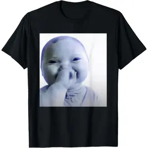Baby Meme Funny Laughing Baby Baby Meme Brainrot T-Shirt  Breathable T-shirt