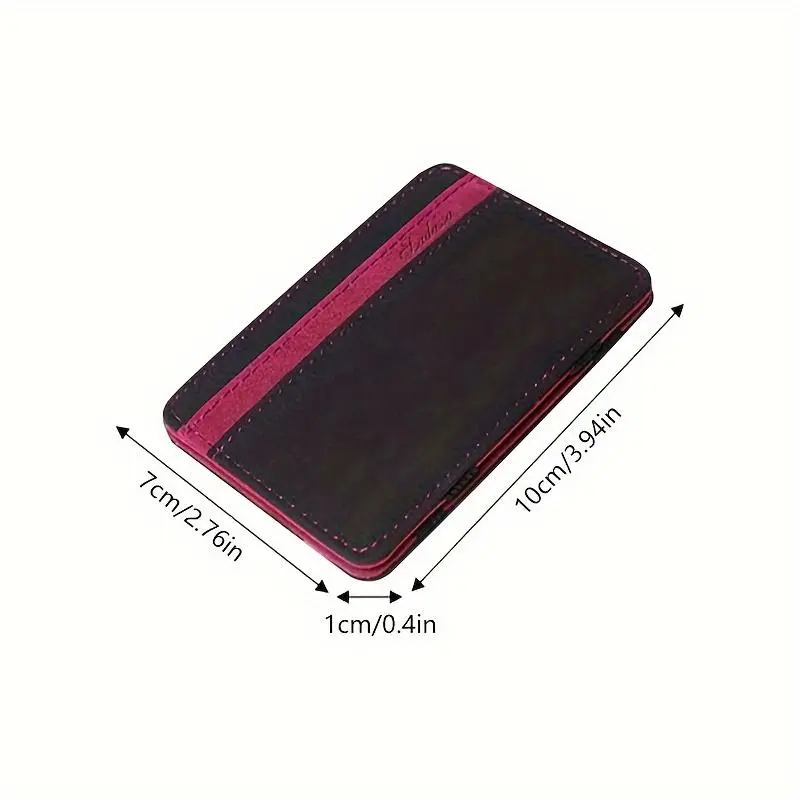 Men's Modest Calfskin Magic Wallet, Elegant Korean Retro Slim Card Holder, Solid Anti-Theft and Waterproof Design, Calf Skin, Plain, Street