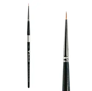 Trekell Golden Taklon Short Handle Artist Brush -  Size #10/0 Round