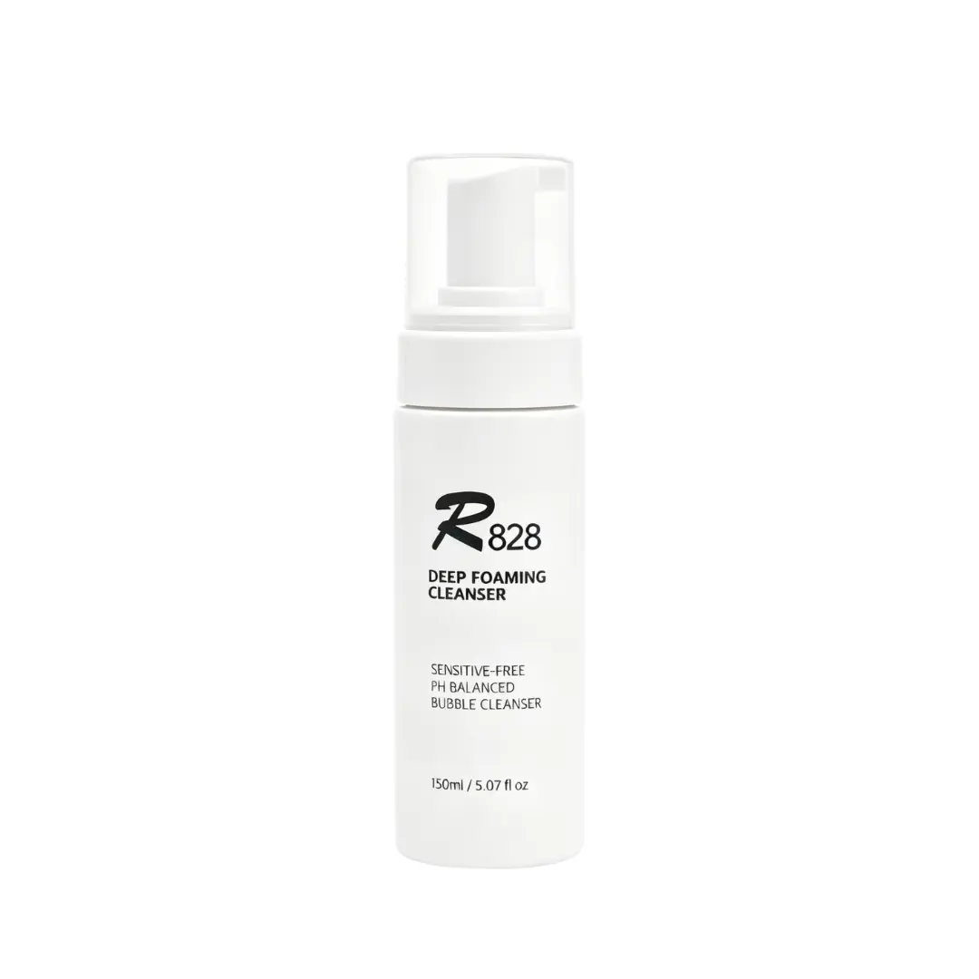 R828 Deep Foaming Cleanser 150ML - Luxuriously Soft Foam for Gentle Cleansing & Exfoliation - pH Balanced & Hypoallergenic for All Skin Types