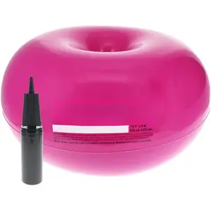 Donut Ball – Durable, Inflatable Exercise Ball for Balance & Stability Training, Yoga, & Pilates Workouts – Use in Home, Office, Gym, or Classroom