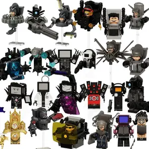 New KDL SWAT Skibidi Toilet Man Figures Anime Block Toys TvMan Titan Cameraman Speakerman Bricks Model Toy For Kid Birthday Gift popular