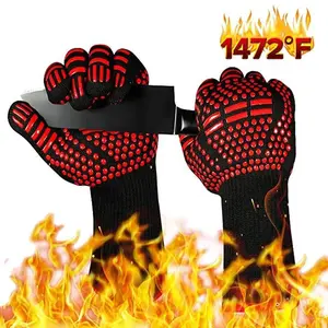 High Temperature Resistance Microwave Oven Gloves Oven Mitts 500-800 Degrees Fireproof Barbecue Heat Insulation BBQ Gloves