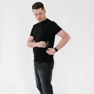 Crew Neck T-shirt with Two Pockets