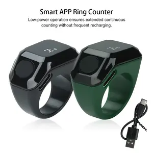 Smart APP Ring Counter Portable Digital Display Counter Bluetooth Counting Ring Time Vibration Reminder Wearable Tally Counters sync bluetooth-compatible connectivity