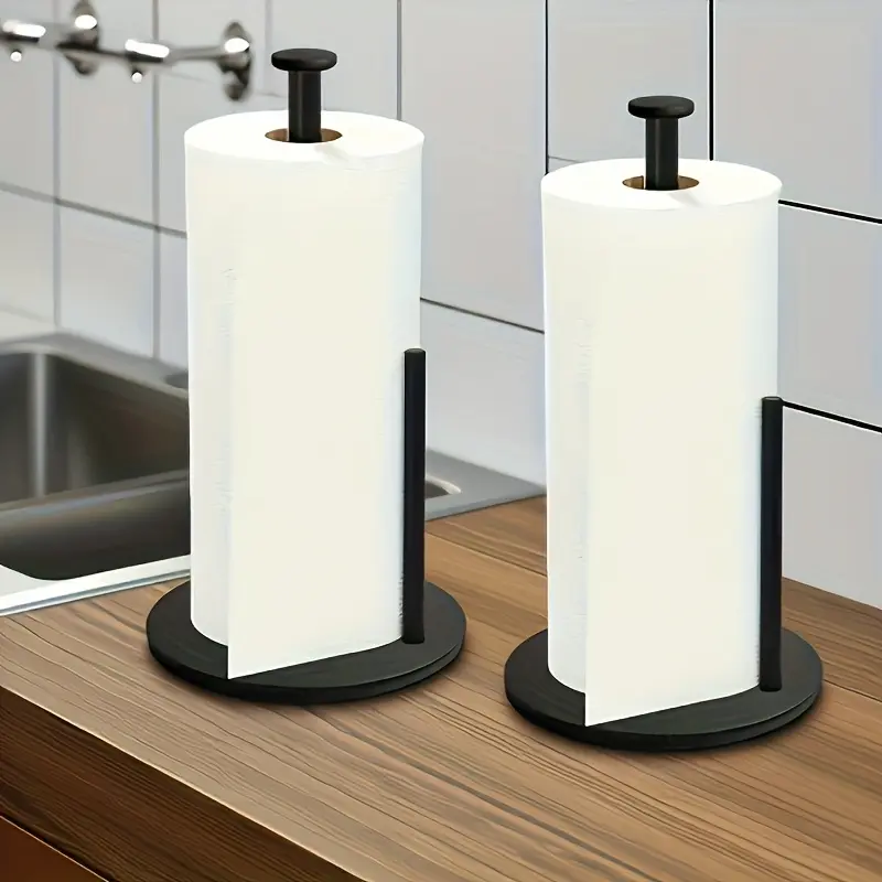 Heavy-duty Stainless Steel Kitchen Towel Holder with Weighted Base - Mountable Or Countertop Placement, Space-saving Design, Suitable for Paper Towels And Napkins, Modern Look And Dispenser, Durable Rust-resistant Structure, Easy Installation