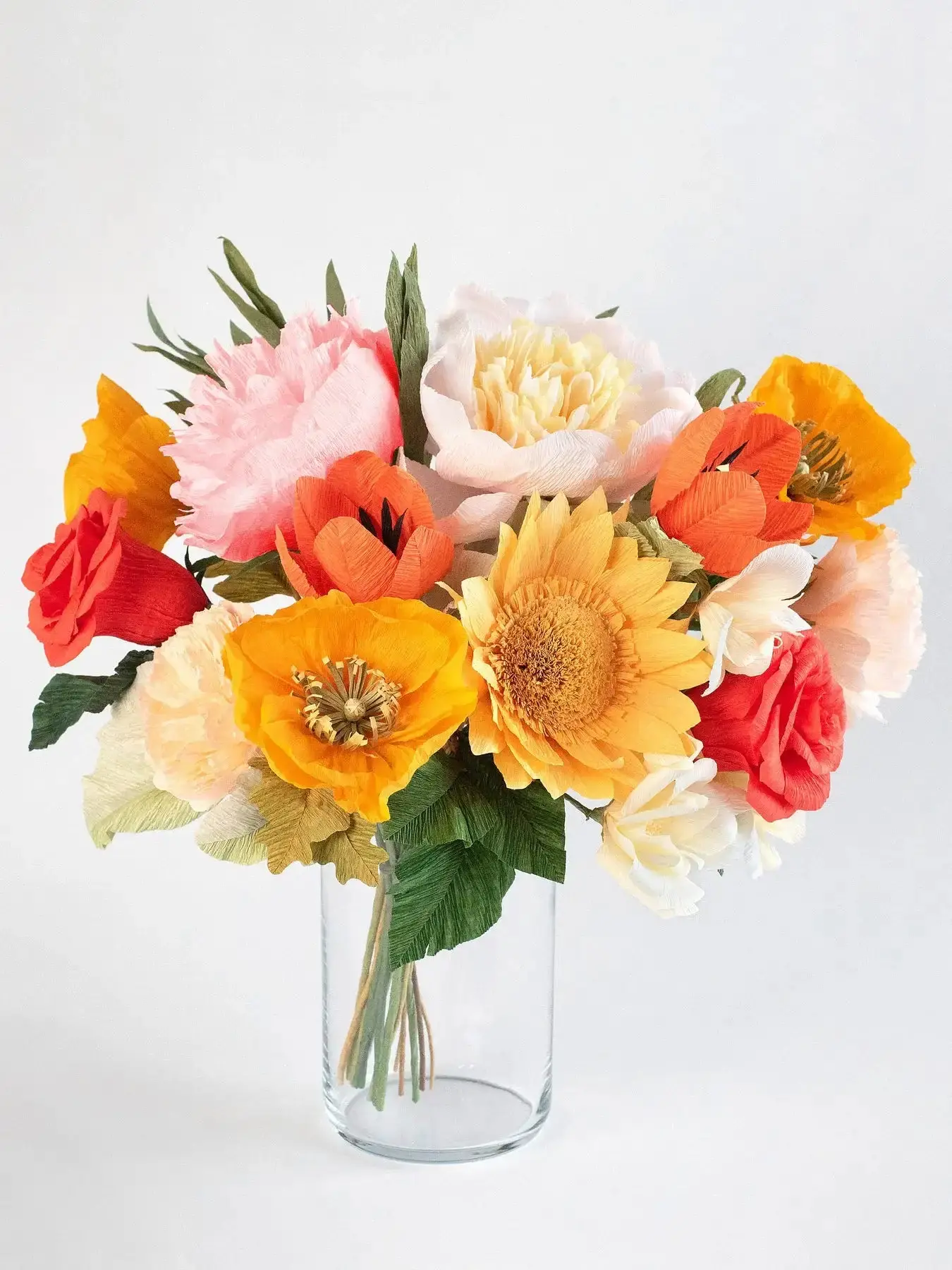 Crêpe Paper Suzette | Colorful Paper Flower Bouquet