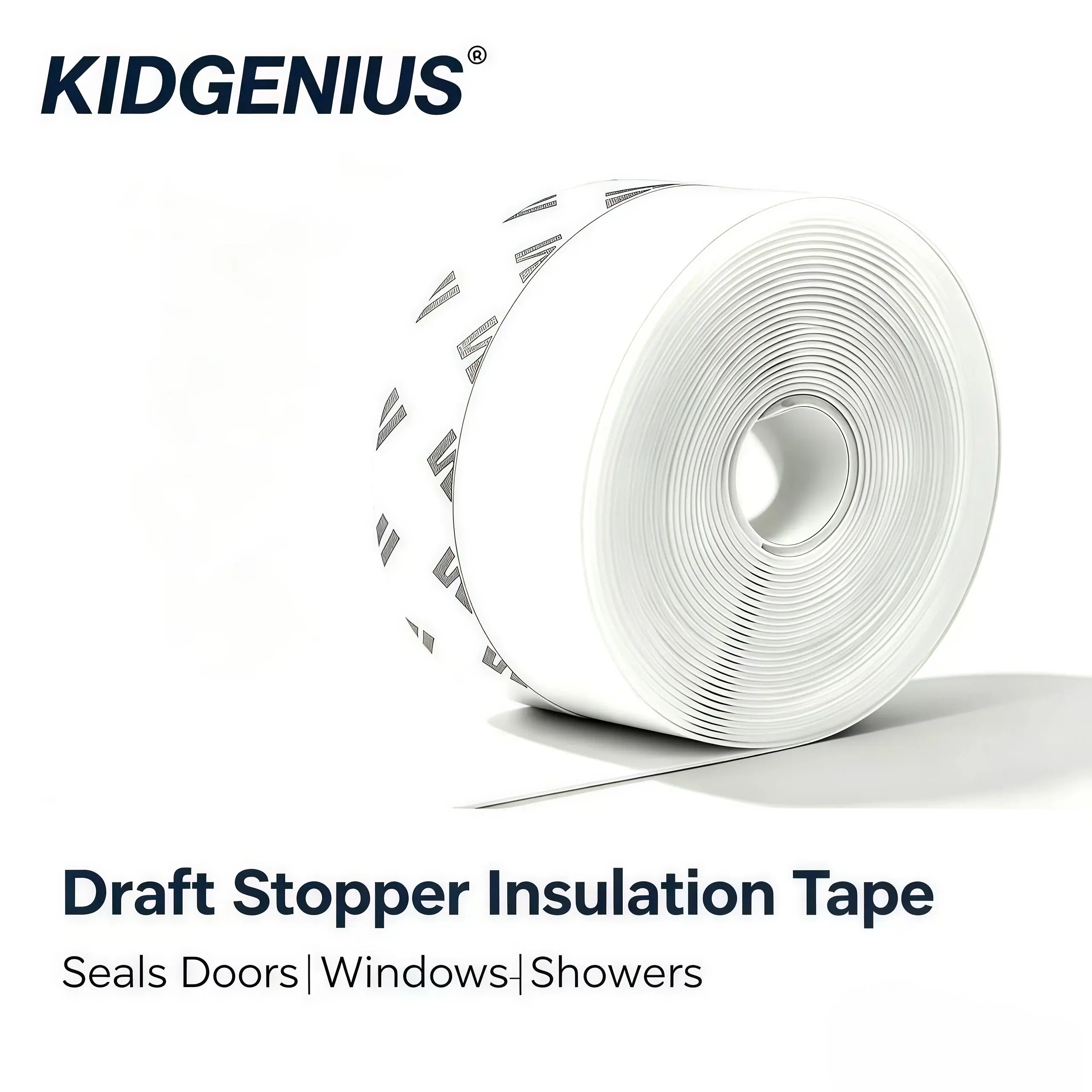 Adhesive Weather Stripping Door Seal, 32.8Ft x 1.38 Inch Self Adhesive Draught Excluder, Waterproof Insulation Seal Tape for Doors, Windows, Shower Doors, Gap Blocker