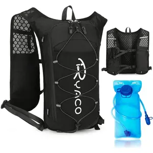 Lightweight Hydration Backpack, Running Backpack with 2L Water Bladder, Hiking Hydration Water Daypack for Cycling Rave for Men Women