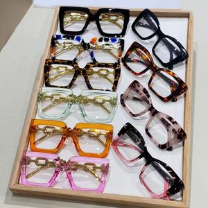 10 pack women's elegant square large frame butterfly reading eyeglasses, fashion durable leopard print and solid color, unisex work & daily use, high quality eyewear