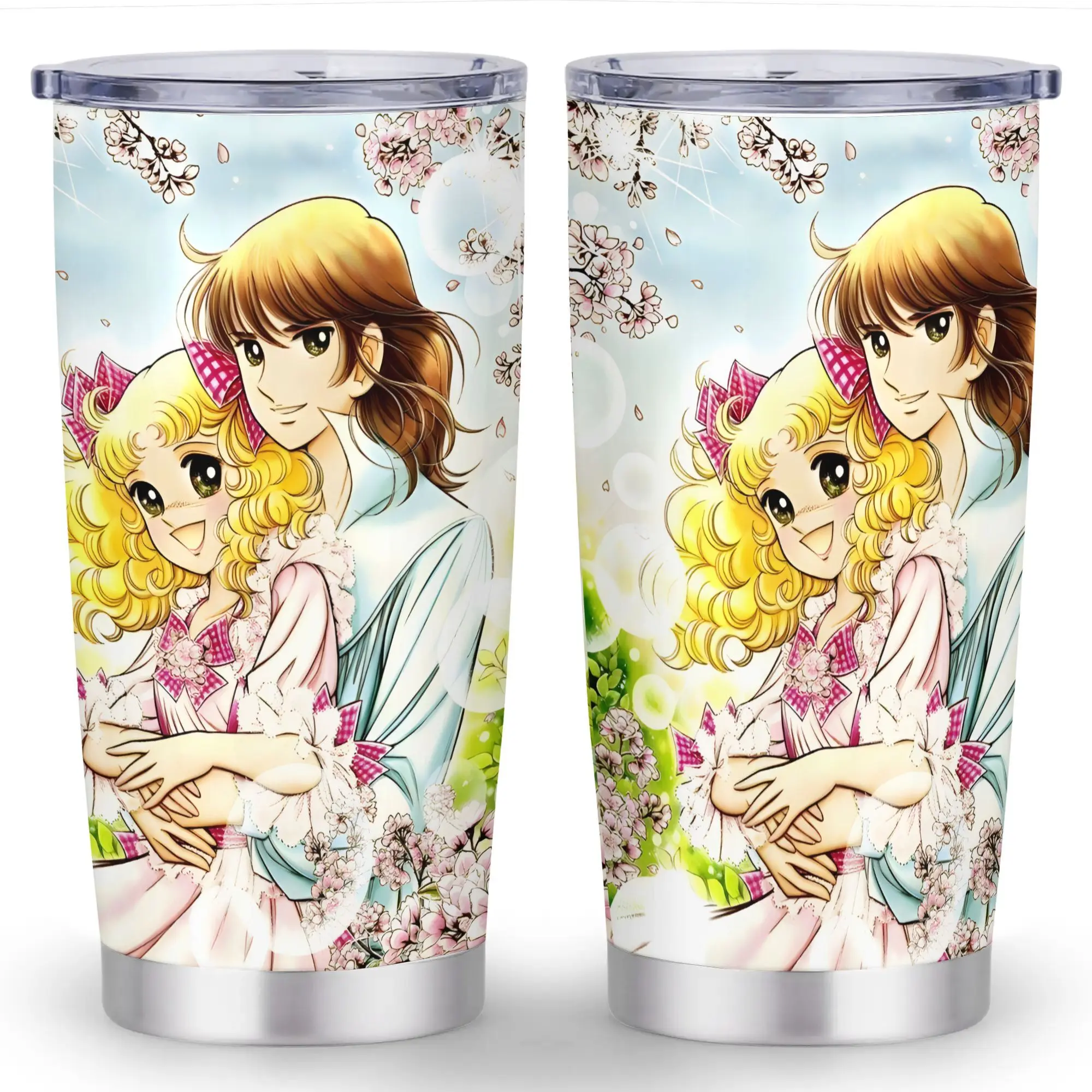 Candy Yuki 20oz Insulated Stainless Steel Tumbler - Portable, Stylish Cute Manga Character Graphic Flask, Large Capacity Beverage Water Bottle, Keeps Drinks Cozy Longer, Ideal for Travel, Camping, Gift, Flasks, Insulated Tumbler