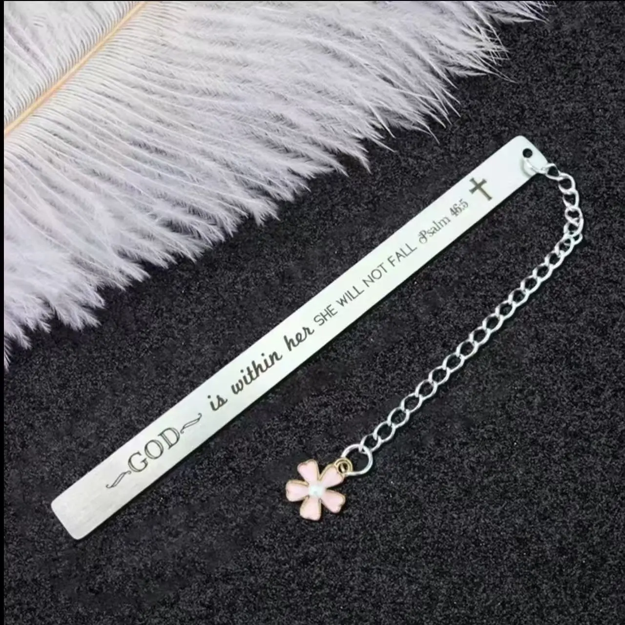 Floral Christian Religious Bookmark, Inspirational Gift for Daughter, Book Lovers, Readers, Graduation, Bible Verse Bookmark, Baptism Faith Gift, Book Accessories