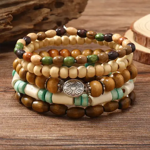 Boho Style Elastic Adjustable Beaded Bracelet, Fashionable Jewelry for Women & Men, Trendy All-match & Exquisite Jewelry
