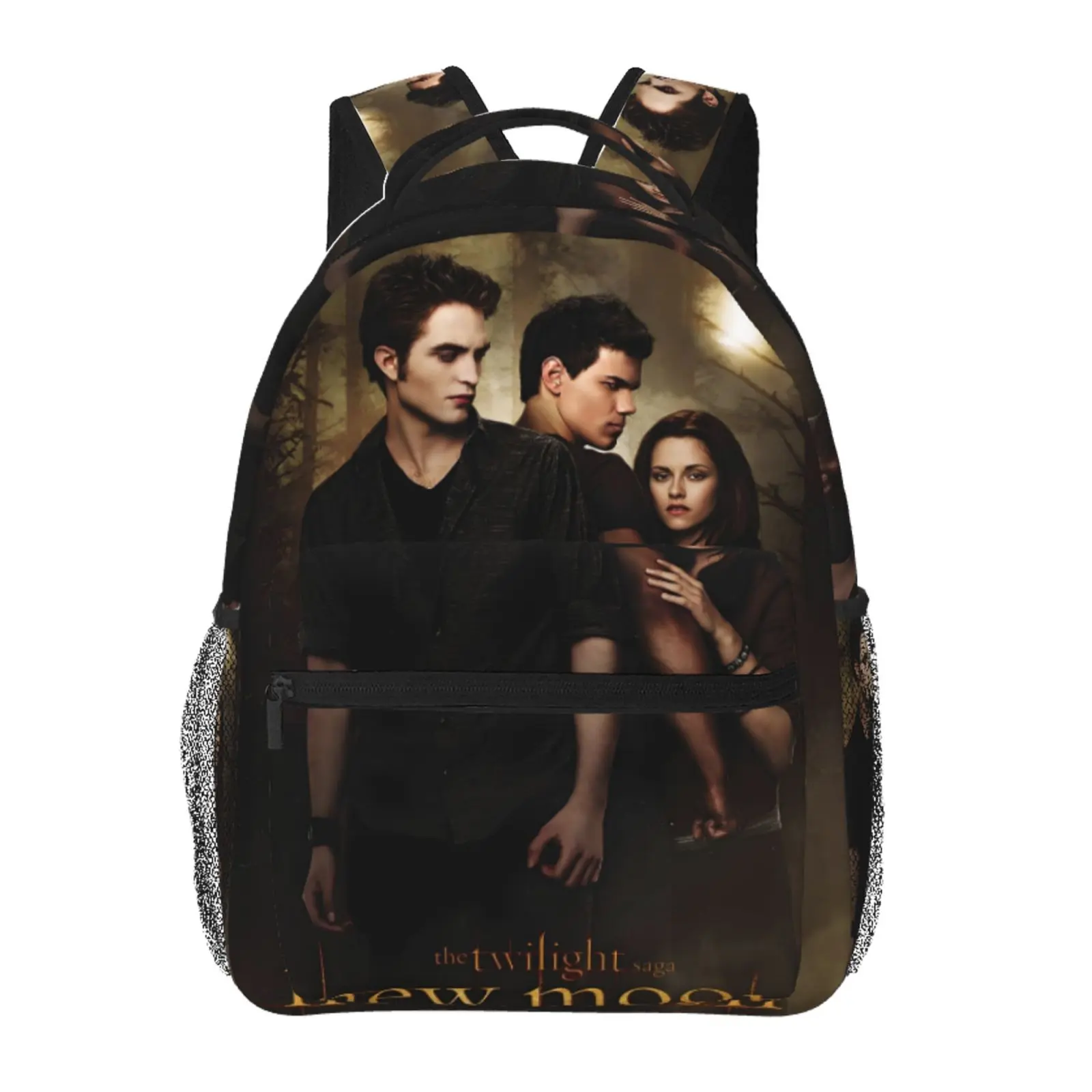 Twilight All-Over Print Backpack Large Capacity Twilight Outdoor Daypack for Hiking Field Trips Daily Commute, Cartoon Casual Twilight Merch Laptop School Bag for Teens Adults & Gift Giving