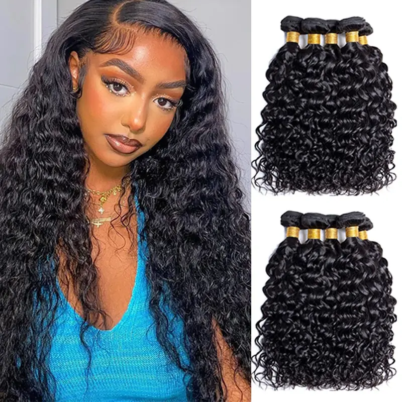 24K Extensions Water Hair 3 Bundles Brazilian Virgin Hair Water Human Hair Bundles