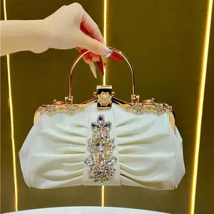MissingYou Celebrity Party Fashion Crossbody Bag Evening Dress Bag Women's Diamond-Embellished Handbag Dinner Handbag
