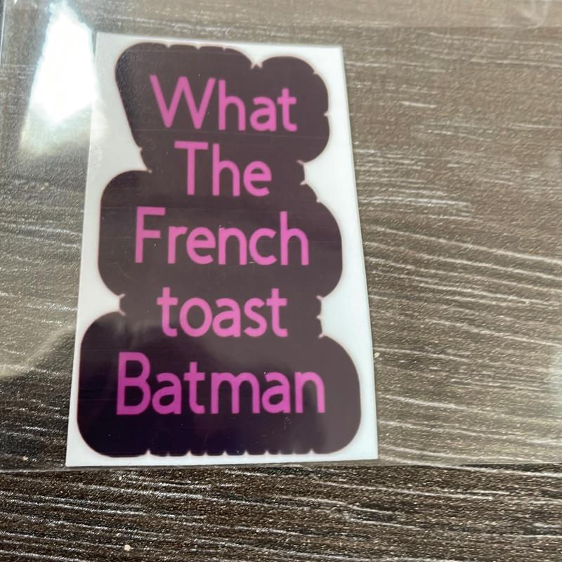 What the French toast Batman sticker Decor Decorative