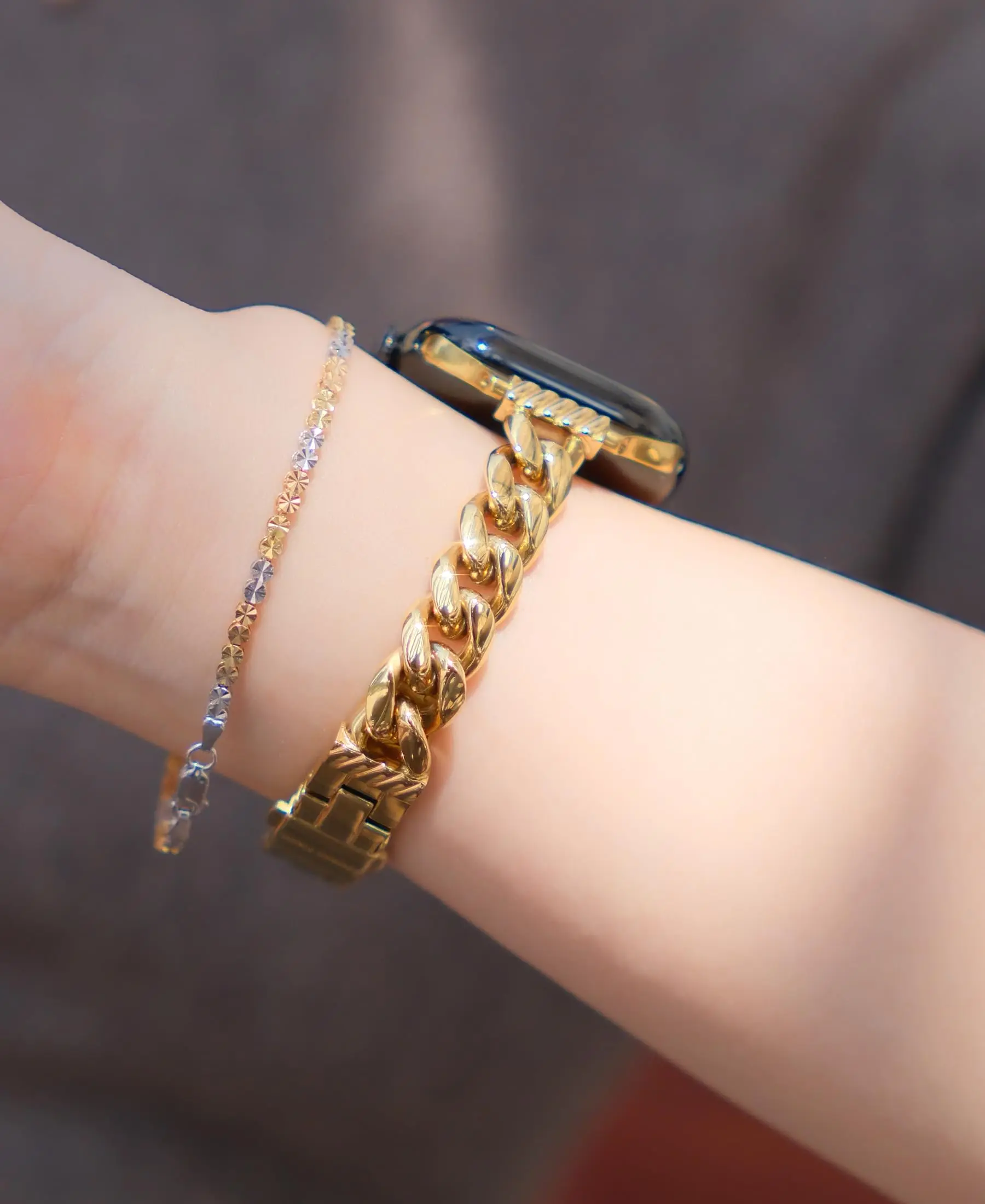 Slim Chain-Link Watch Band for Apple Watch Series 11, 10, 9, 8, 7, 6, 5, 4, 3, 2, 1, SE 3/2/1 for Women, Metal Bands #SummerWins #DealsForYouDays