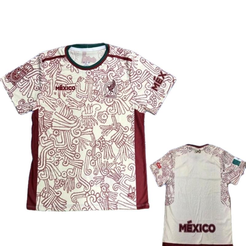 Mexico Qatar 2022 Home, Away, Mix Jersey - Green Jersey with Red Trim, Short Sleeves, and Logo Design