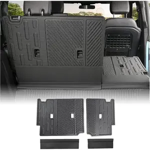Rear Seat Back Cover Backrest Protector for Ford Bronco Accessories 2025 2021-2024 with Dog Seat Liner fit Bronco 4-Door 4 Pieces-with Folding Lip (NOT for 2-Door or Bronco Sport)