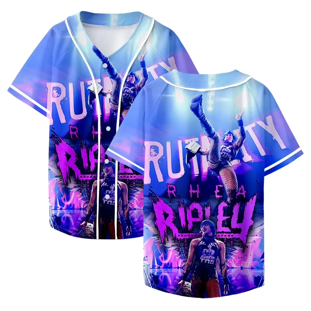Rhea Ripley All Over Print Baseball Shirt Dark Graphic Tee HY1616
