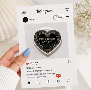 (Launch Deal) Gothic Black Heart Phone Grip Magsafe, Such a Fucking Good Girl Phone Stand, Pastel Goth Thorn Rose Phone Grip, Gift for Girls Boys