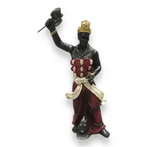 Chango 5-inch Resin Statue Orishas - Handcrafted Art Toy for Personal Altars and Cultural Decor