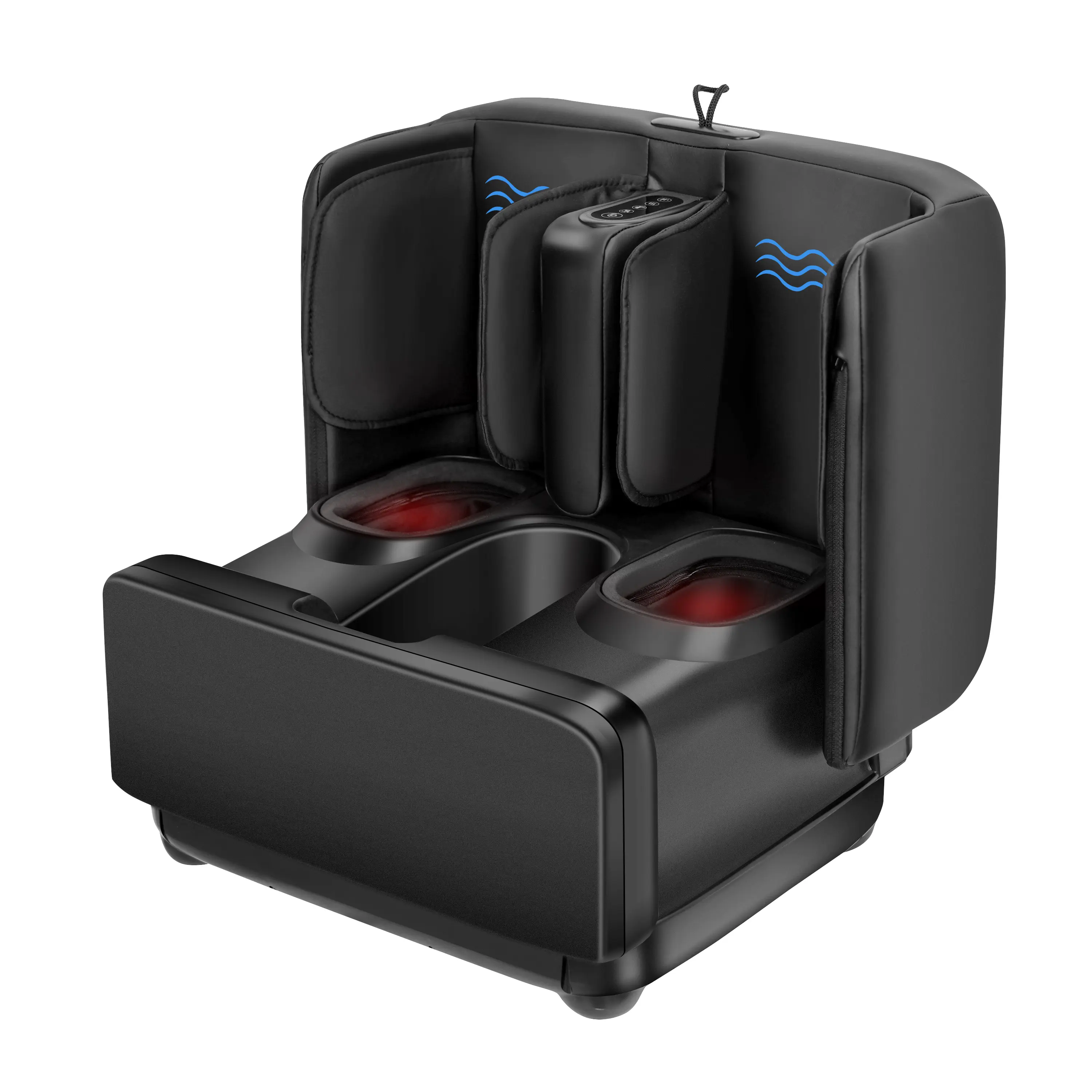 COMFIER 2 in 1 Foot Massager Machine & Ottoman Rest,Shiatsu Foot and Calf Massager with Heat,Kneading,Vibration,Compression Massagers for Feet,Ankle,Leg,Tired Muscles