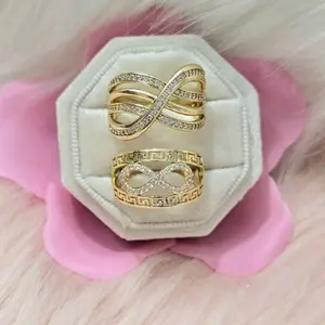 Anillos gruesos estilos infinito. Varias sz. Laminado de alta calidad.