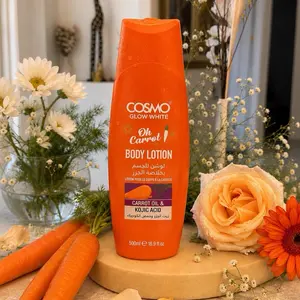 500 ml Carrot Lotion, Hydrating Skin Moisturizer for Daily Body Care, Natural Plant-Based Formula