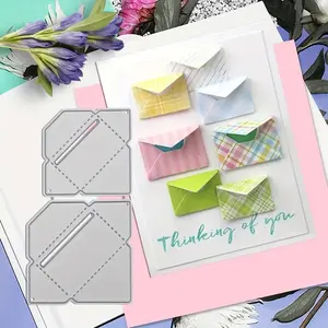 Custom Envelope Making Template, Metal Cutting Die for Scrapbook Decoration, Album Engraving Tool, Paper Craft Embossing, Greeting Card Supplies