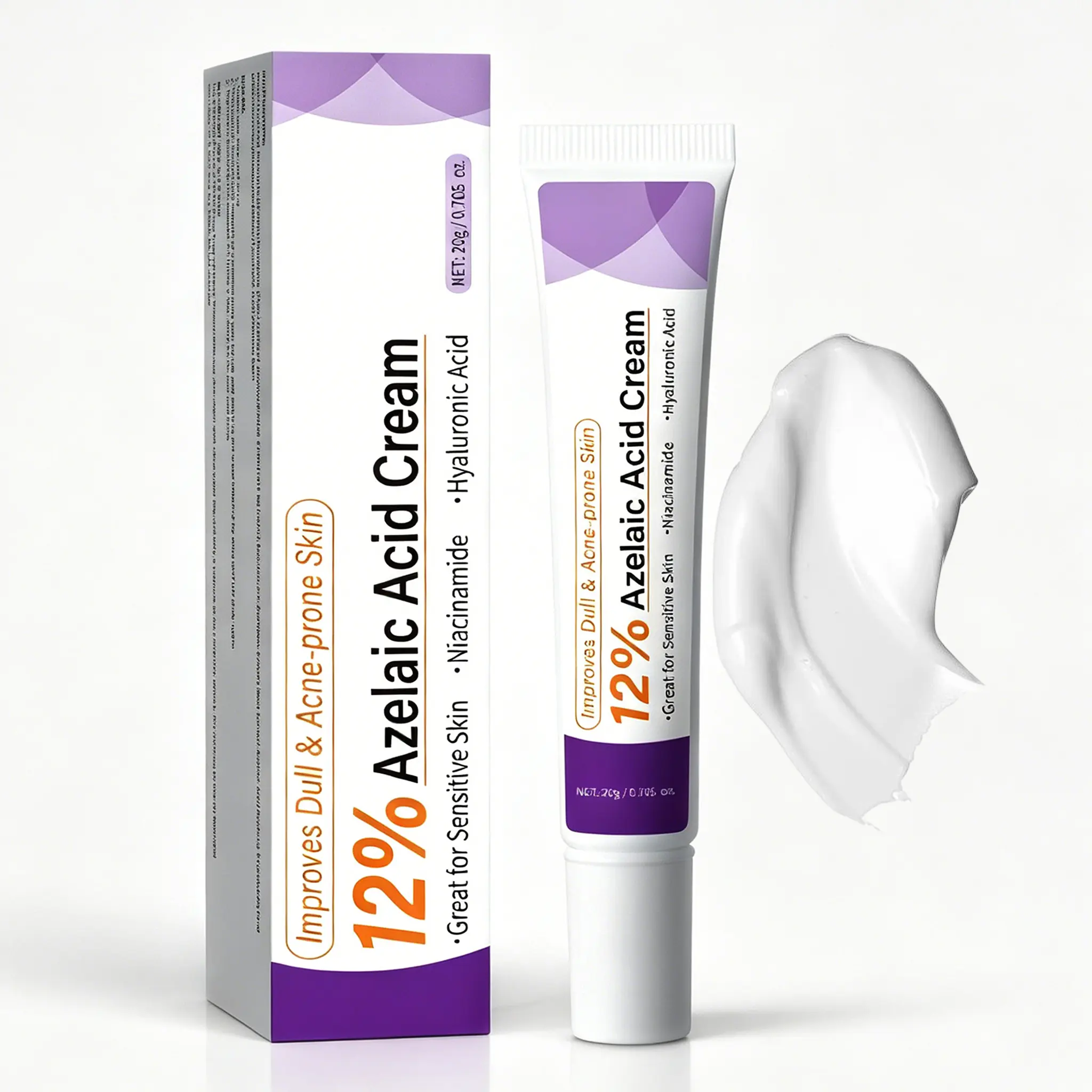 Azelaic Acid 12 Cream Serum I Niacinamide & Pantothenic Acid for Troubled Skin I Intensive Soothing Care I Excess Sebum Care