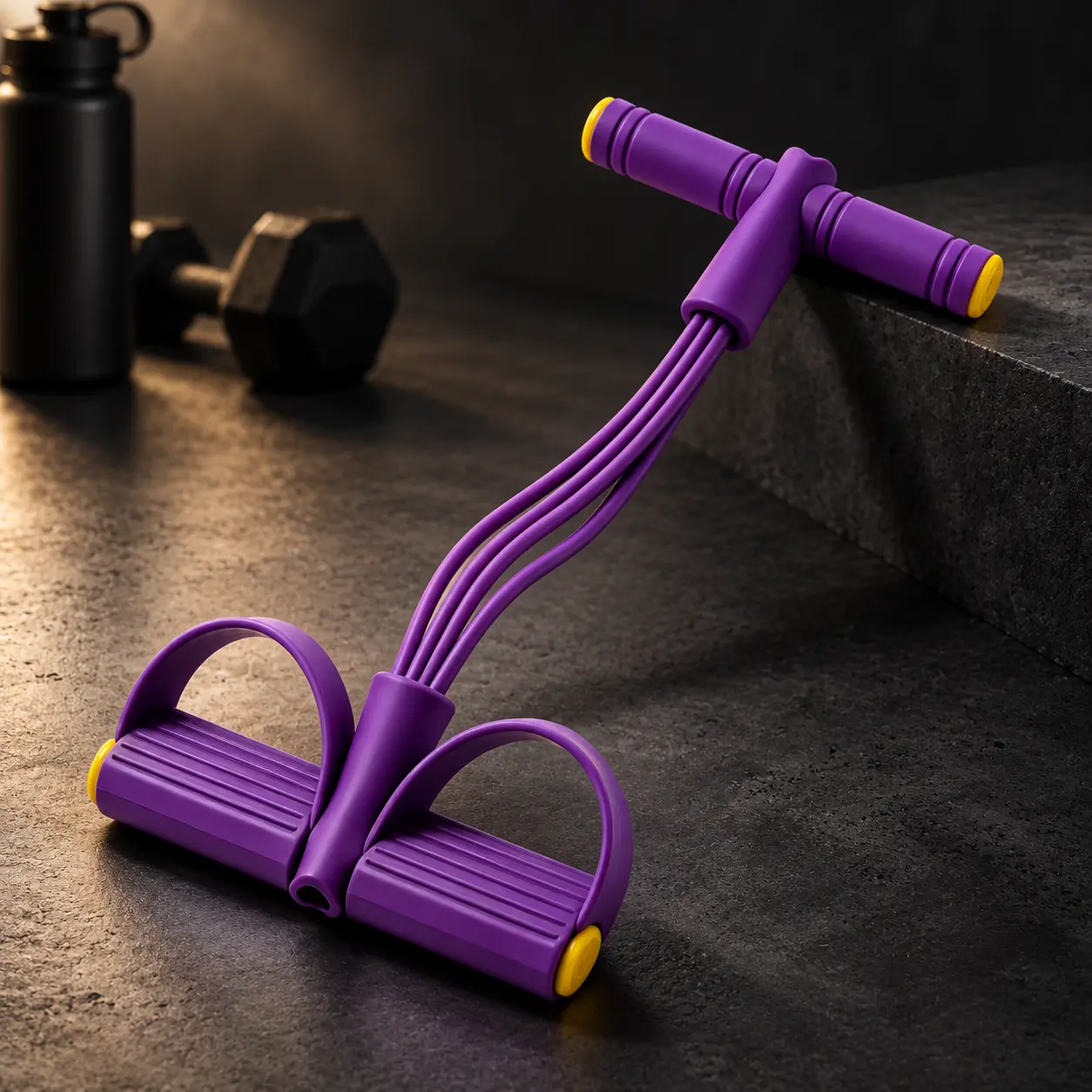 6-Tube Elastic Yoga Pedal Puller Resistance Band, Multifunction Tension Rope for Home Gym Full-Body Workout, Abdominal Training & Sit-up Exercise.