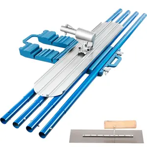 VEVOR Bull Float Magnesium Concrete Float 48x 8 Round End Concrete Float Tool Cement Tool Bull Concrete Kit Bull Float with 4 Float Handle Bull Float Bracket Concrete Tools Finishing Bull Float