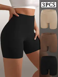High Waist Seamless Anti-Chafing Safety Shorts Underwear, High Elastic Tummy Control Fabric, Seamless Fit No Digging, Wear Under Dresses As Anti-Embarrassment Shapewear