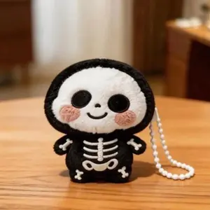 Daylight Lantern Cartoon Plush Ghost Keychain Baby Skeleton Plush Backpack Hanging Pendant Decoration Keychains Jewelry
