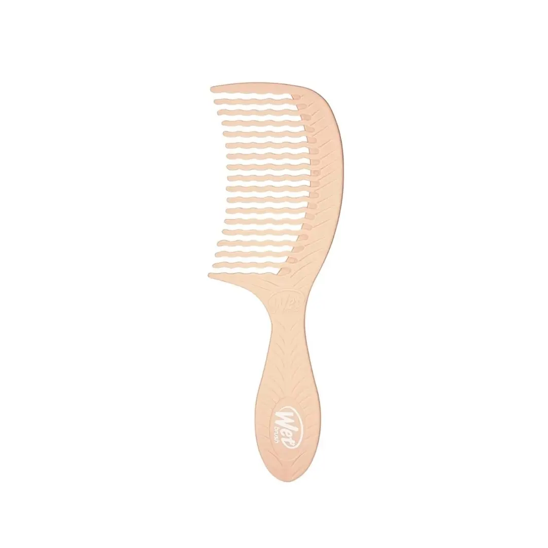 Wet Brush Go Green Coconut Oil Infused Treatment Comb - 57% Plant-Based Plastic, WaveTooth Design for Detangling & Nourishing Hair Care