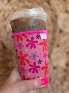 Iced Drink Sleeve - Retro Floral