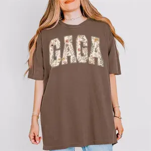 [Sale Up To 50%] Comfort Color Gaga T-Shirt, Floral Wildflower Gaga Shirt Design, Mothers Day Gaga Gift, Boho Varsity Grandma Graphic, Sublimation File, Gift For Mama