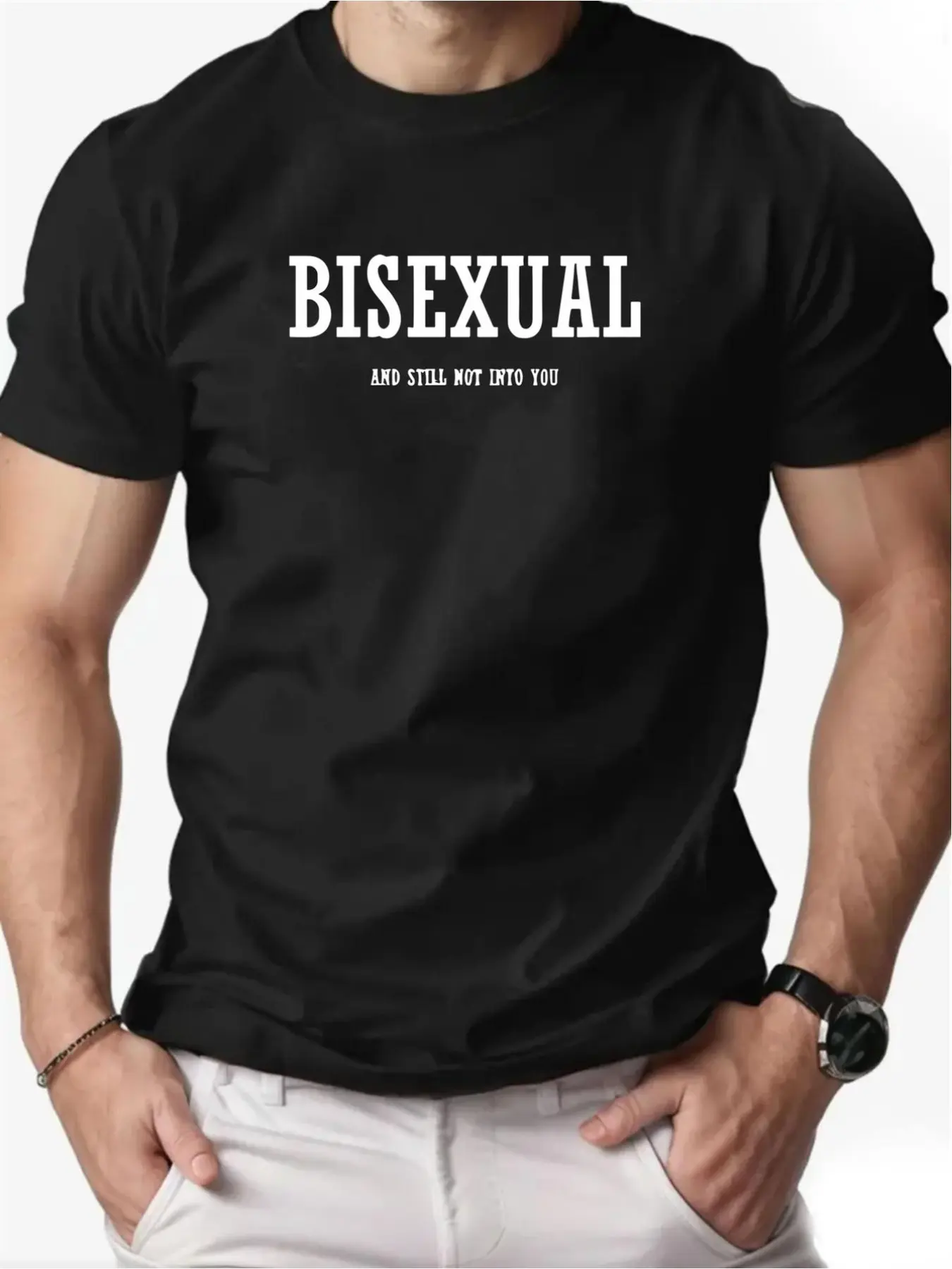 Funny Vintage Graphic Men'S Bisexual Pride T-Shirt unisex soft cotton short sleeve t shirt, vintage graphic casual tee for men women teens, perfect birthday holiday gift for camping travel gym daily street  wear