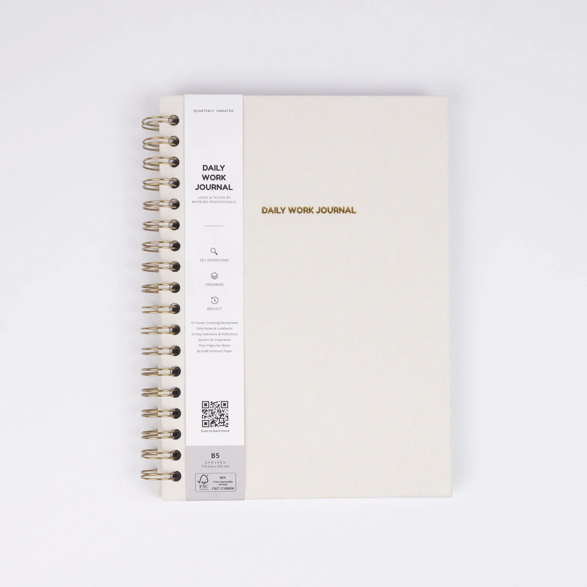 Daily Work Journal – Quarterly Undated Productivity Planner for Work, Focus & Stress Relief