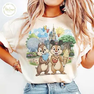 Youth and Adult Funny Chipmunk Duo Snack Shirt, Double Trouble Cartoon Graphic Tee, Cute Food Lover Humor Shirt, Family Vacation Matching Tee, Playful Aesthetic Outfit, Comfort Colors Style