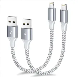 [Apple MFi Certified] Short iPhone Charger 1ft 2Pack,USB A to Lightning Cord Nylon Braided 12 Inch Fast Charging iPhone Cable Compatible with iPhone 14 13 12 11 Pro/Max/Mini Xs SE2/iPad for Car