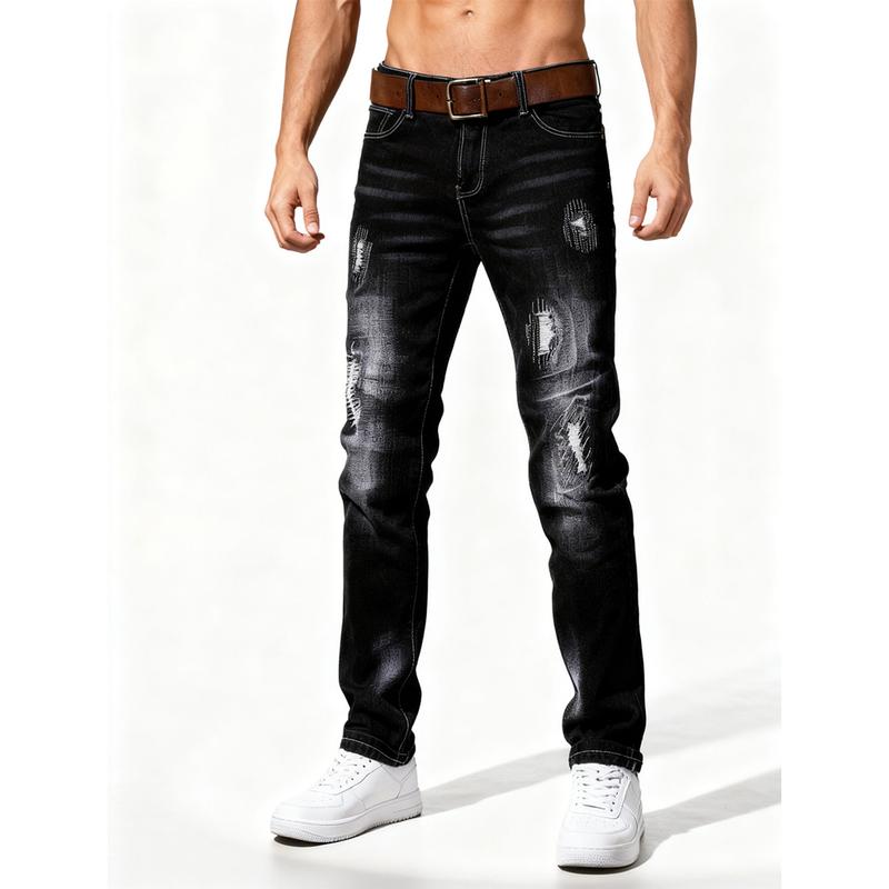 Men's slim-fit jeans - elasticated for comfort and easy daily wear - versatile long pants