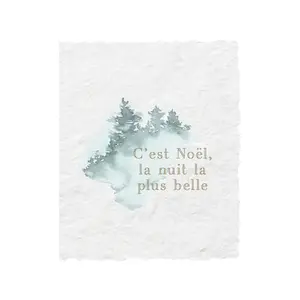 Box Set "C'est Noël" French Christmas Holiday Flat Card