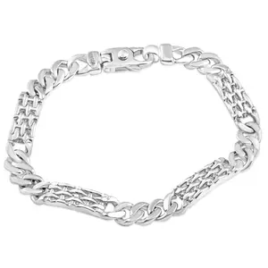 Men's Solid 14k White Gold 39 Gram 8.5" Bracelet 8.4mm Wide
