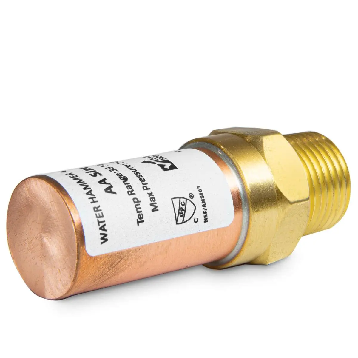 10-Pack 1/2" MIP Connection, Straight Water Hammer Arrestor, Copper