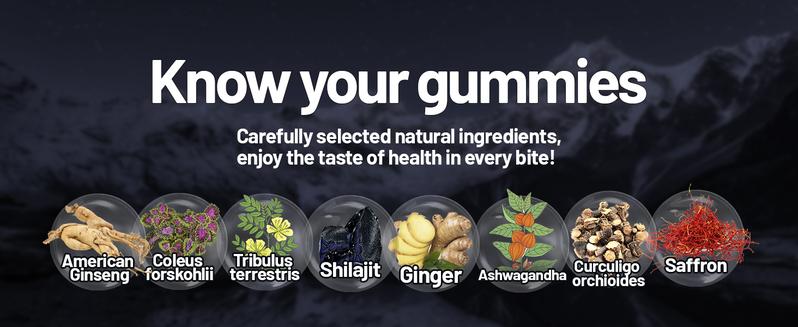 [buy 1 get 1]Dr.Thomps Premium Gold Himalayan Shilajit Gummies I Lab Tested I Individually Packaged I Ashwagandha, 75%+ Fulvic Acid & 85+ Trace Minerals I for Men, Women I Non-GMO I 100% Natural & Organic